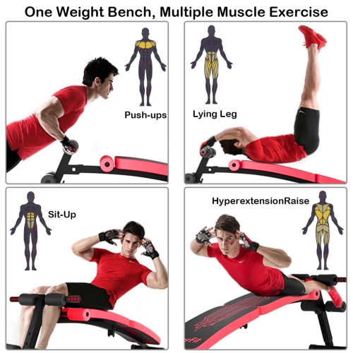 Banc de musculation incurvé Superfit – ajustable et pliable