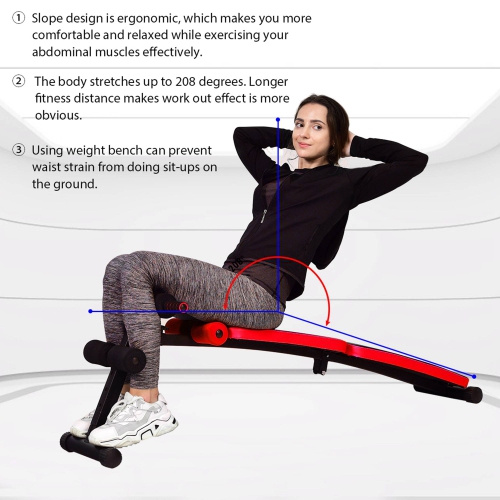 Banc de musculation incurvé Superfit – ajustable et pliable