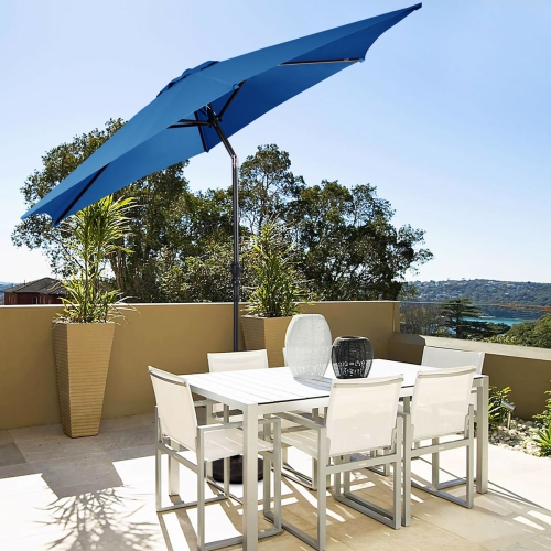 Costway 10 Ft Patio Umbrella Patio Market Steel Tilt W Crank Outdoor Yard Garden Best Buy Canada