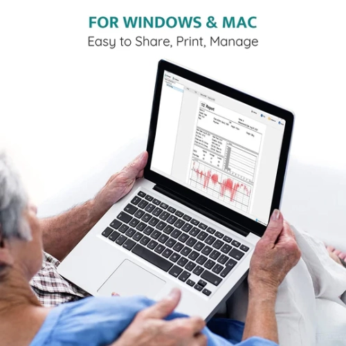 LOOKEE® O2Ring Sleep Oxygen Monitor | Overnight Track Oxygen Level & Heart Rate with Vibration Alert on Finger