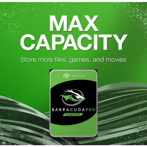 Seagate BarraCuda Pro 10 TB Internal Hard Drive Performance HDD- 3.5 Inch SATA 6 Gb/s 7200 RPM 256 MB Cache For Desktop PC Laptop, Data Recovery -