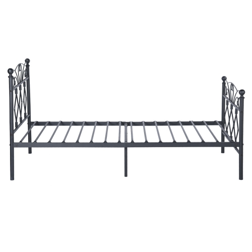 HOMY CASA Black Twin Size,Mattress Foundation Bed Frames with Special Headboard and Footboard Sturdy Metal Platform Frame Assemble Easily Mattress