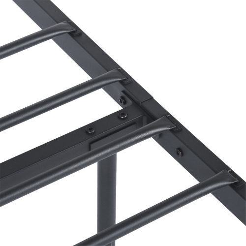 HOMY CASA Black Twin Size,Mattress Foundation Bed Frames with Special Headboard and Footboard Sturdy Metal Platform Frame Assemble Easily Mattress