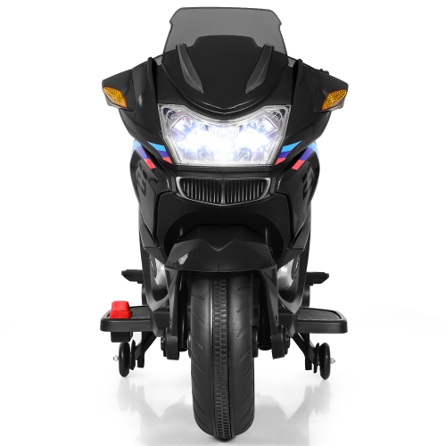 Costway 12V Kids Ride On Motorcycle Electric Motor Bike w/ Training Wheels & Light