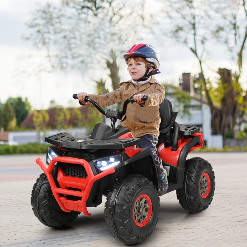 Costway 12V Kids Electric 4-Wheeler ATV Quad 2 Speeds Ride On Car w/MP3&LED Lights