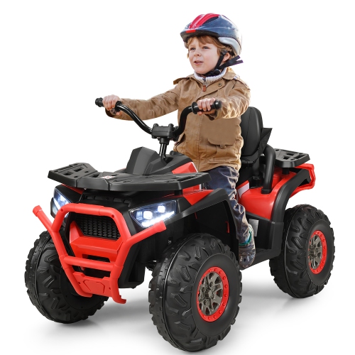 Costway 12V Kids Electric 4-Wheeler ATV Quad 2 Speeds Ride On Car w/MP3&LED Lights