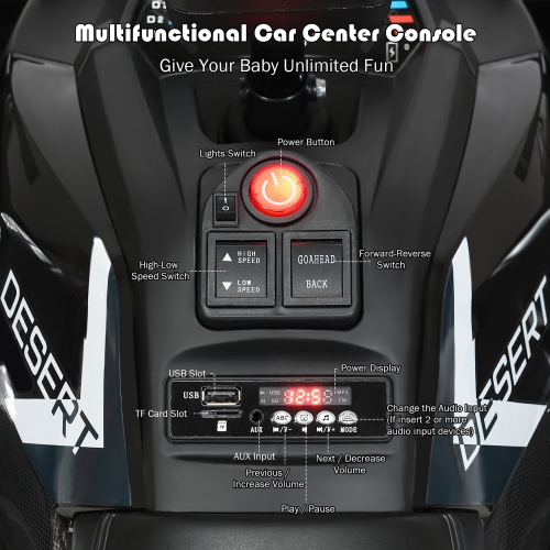 Costway 12V Kids Electric 4-Wheeler ATV Quad 2 Speeds Ride On Car w/MP3&LED Lights