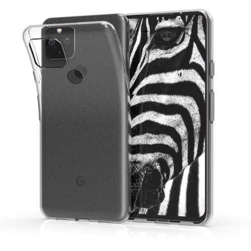 kwmobile Crystal Case Compatible with Google Pixel 5 - Soft Flexible TPU Silicone Protective Cover - Transparent