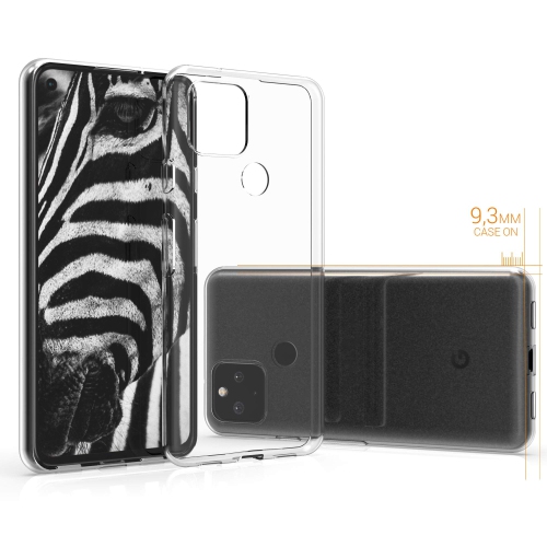 kwmobile Crystal Case Compatible with Google Pixel 5 - Soft Flexible TPU Silicone Protective Cover - Transparent