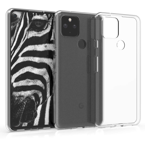 kwmobile Crystal Case Compatible with Google Pixel 5 - Soft Flexible TPU Silicone Protective Cover - Transparent