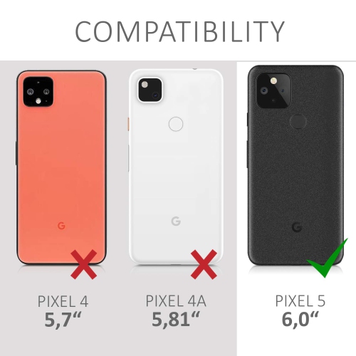 kwmobile Crystal Case Compatible with Google Pixel 5 - Soft Flexible TPU Silicone Protective Cover - Transparent