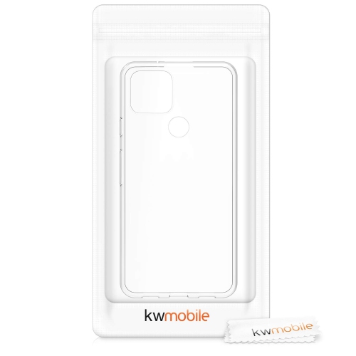kwmobile Crystal Case Compatible with Google Pixel 5 - Soft Flexible TPU Silicone Protective Cover - Transparent