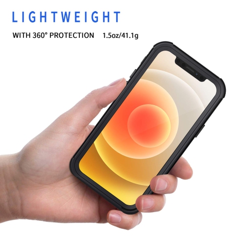 seacosmo iPhone 12 Mini Case, Built-in Screen Protector Full Body Clear Bumper Phone Case Rugged Shockproof Protective Cas