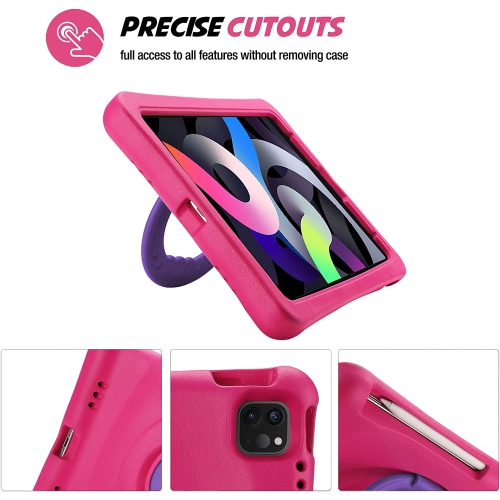 ProCase Kids Case for iPad Air 5 / Air 4 (2020) / iPad Pro 11 (2020 & 2018), Shockproof Rotate Handle Folding Stand Cover Light Weight Kids Friendly