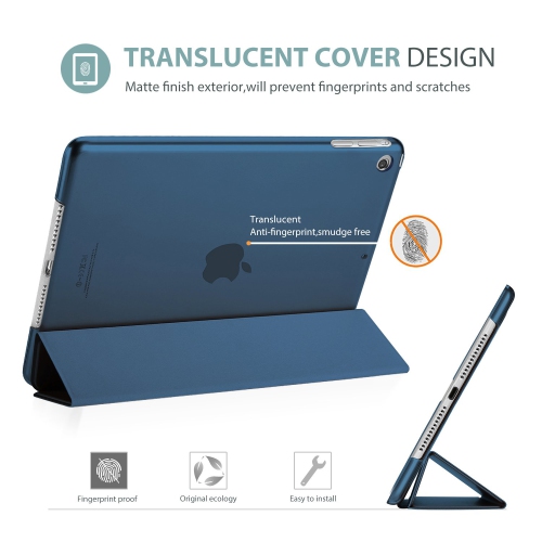 ProCase – Étui intelligent pour iPad Air, étui protecteur ultra mince et léger avec couvercle arrière givré translucide pour app