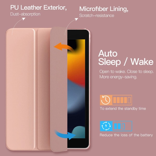 navor iPad 10.2 Case iPad 9th Generation 2021/ iPad 8th Generation 2020/ iPad 7th Generation 2019 Case,Slim Translucent Hard PC Protective Smart