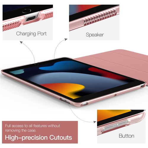 navor iPad 10.2 Case iPad 9th Generation 2021/ iPad 8th Generation 2020/ iPad 7th Generation 2019 Case,Slim Translucent Hard PC Protective Smart