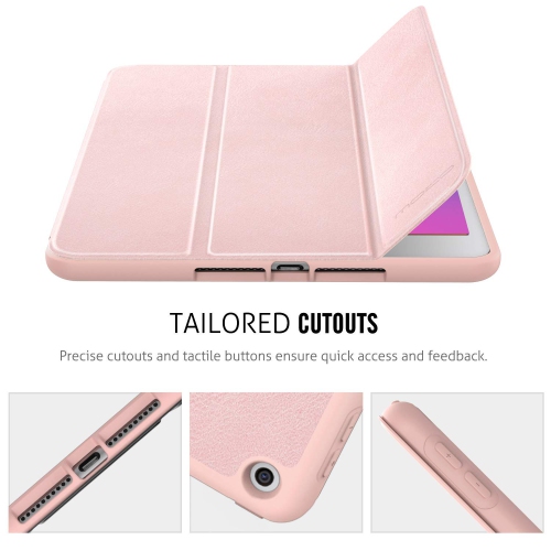 MoKo Case Fit New iPad 10.2" 2020/2019 with Apple Pencil Holder, Slim Lightweight Smart Shell Stand Cover Case Fit iPad 8th