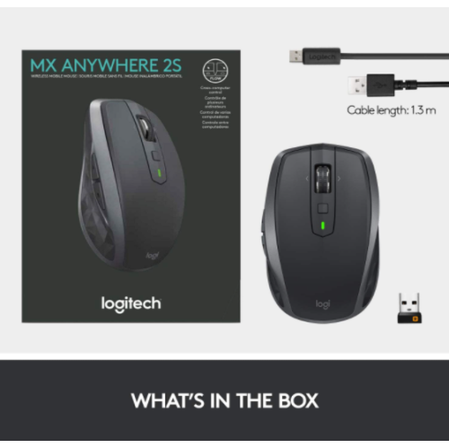 Logitech® MX Anywhere 2S Wireless Mouse, Graphite