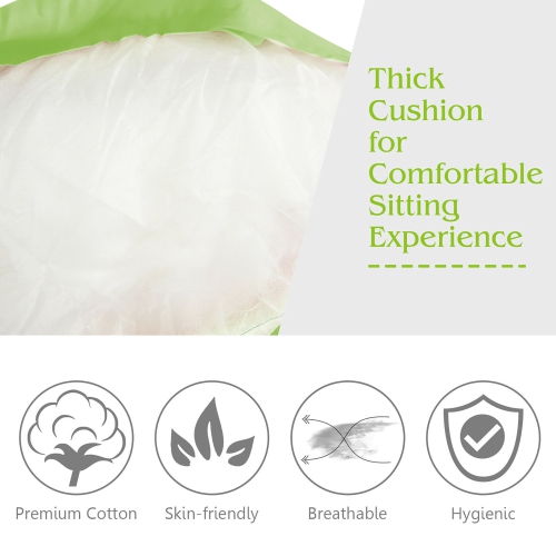 Costway Rattan Papasan Chair Ergonomic Chair 360-degree Swivel Soft Cushion Garden