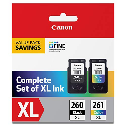 Canon PG-260 XL/CL-261 XL Value Pack, Compatible to TR7020, TS6420, and TS5320 Printers, Multi, Once Size