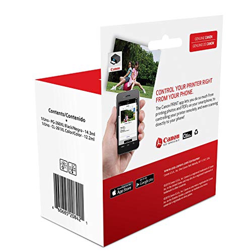 Canon PG-260 XL/CL-261 XL Value Pack, Compatible to TR7020, TS6420, and TS5320 Printers, Multi, Once Size