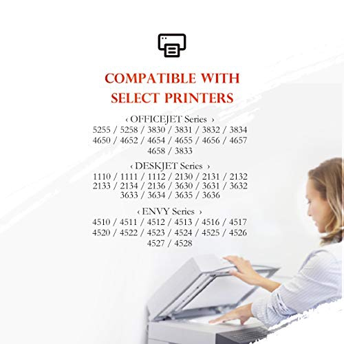 ejet Remanufactured Ink Cartridge Replacement for HP 63XL 63 XL to use with OfficeJet 3830 Envy 4520 4512 Officejet 4650 52...