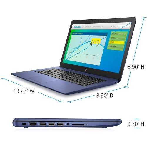 Portable 14 po Stream de HP - Celeron N4000 d’Intel, stockage eMMC de 64 Go, mémoire vive de 4 Go, Windows 10 - Bleu royal