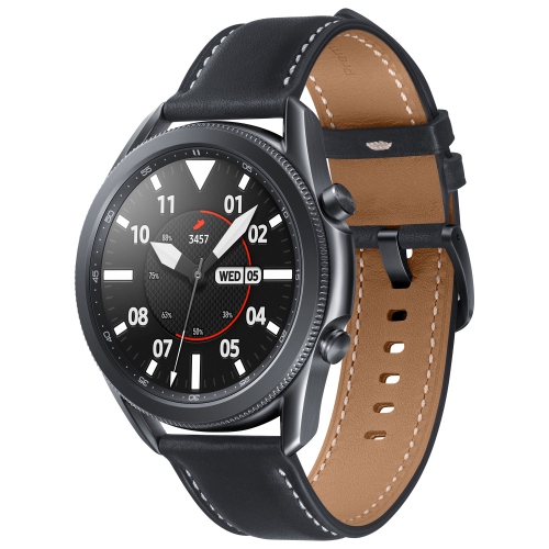 Montre intelligente 45 mm Galaxy Watch3 Samsung/moniteur fréquence cardiaque - Noir mystique - BO