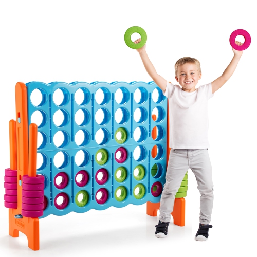 Costway Jumbo 4-to-Score 4 in A Row Giant Game Set Indoor Outdoor Kids Adults Family Fun