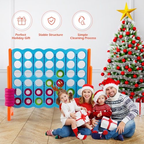 Costway Jumbo 4-to-Score 4 in A Row Giant Game Set Indoor Outdoor Kids Adults Family Fun