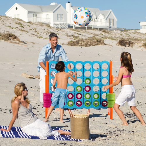 Costway Jumbo 4-to-Score 4 in A Row Giant Game Set Indoor Outdoor Kids Adults Family Fun
