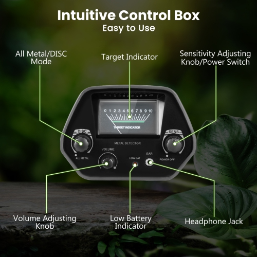 Costway Waterproof Metal Detector Deep Sensitive Search Gold Digger Hunter 6.5'' MD-4030