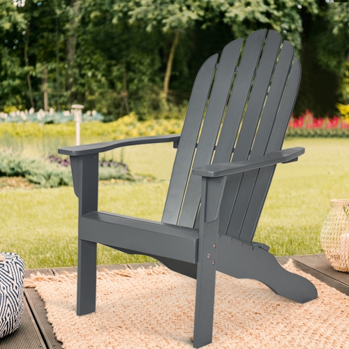 Fauteuil Adirondack extérieur de Costway, meubles de jardin en bois massif