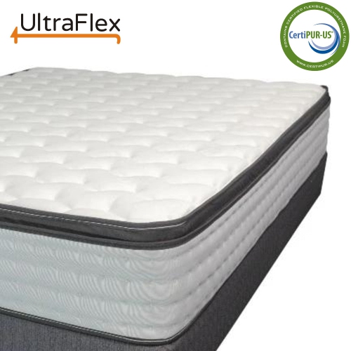 Ultraflex LUSH- 12" Orthopedic Eurotop Pocket Coil Premium Foam Encased, Eco-friendly Hybrid Mattress- Twin/Single Size