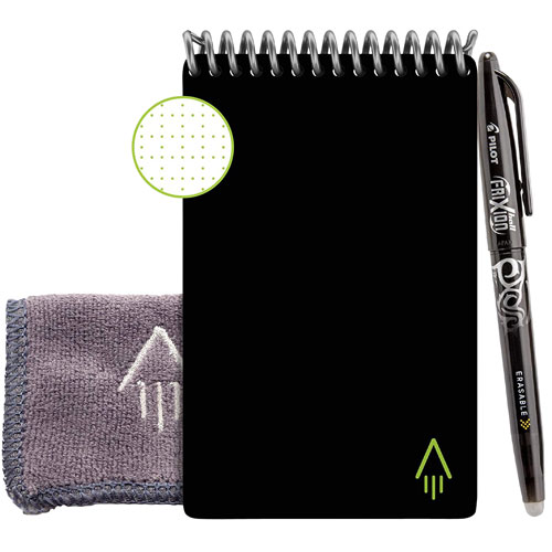 Rocketbook Mini Smart Reusable Notepad with Pen - Dot Grid - Infinity Black