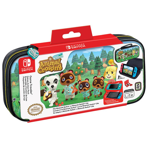 Ensemble avec étui de voyage Animal Crossing New Horizons de RDS pour Nintendo Switch