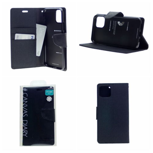 TopSave – Étui journal en toile pour iPhone 12 Mini, pêche et pêche, noir