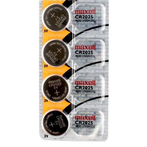4 x Maxell CR2025 Batteries, Lithium Battery 2025