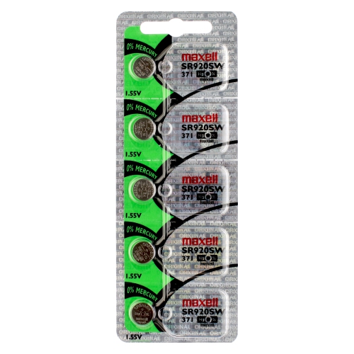 MAXELL  5 X 371 Watch Batteries, Sr920Sw Battery