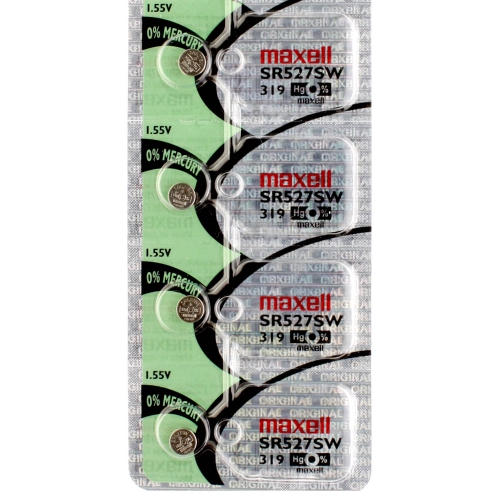MAXELL  4 X 319 Watch Batteries, Sr527Sw Battery
