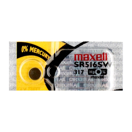 MAXELL  1 X 317 Watch Batteries, Sr516Sw Battery