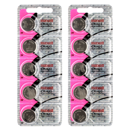 10 x Maxell CR1632 Batteries, Lithium Battery 1632