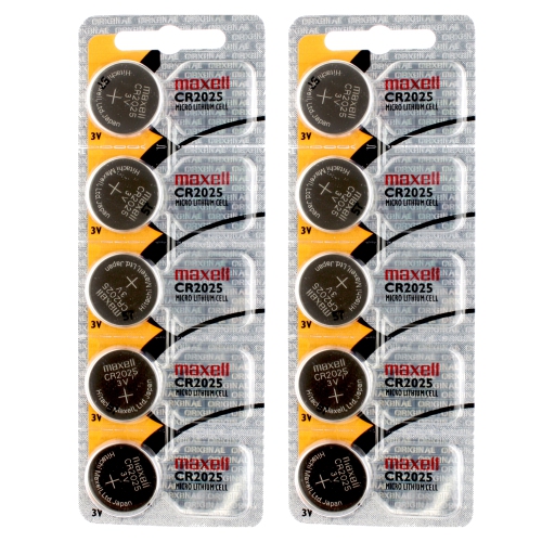 MAXELL  10 X Cr2025 Batteries, Lithium Battery 2025