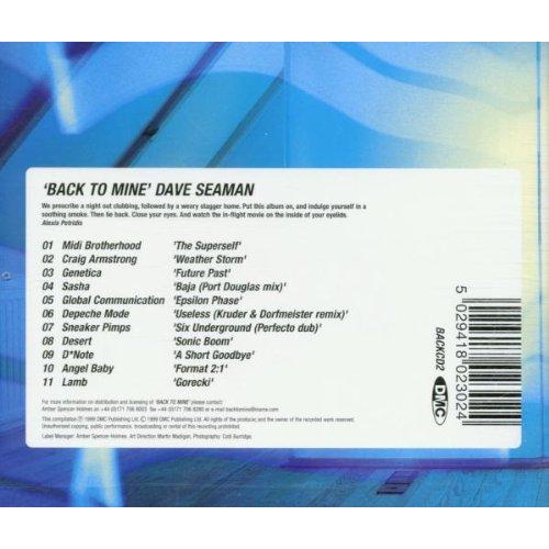 Back To Mine A Selection Of [Audio CD] Seaman, Dave