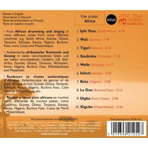 Africa: A Musical Journey [Audio CD] ADZIDO