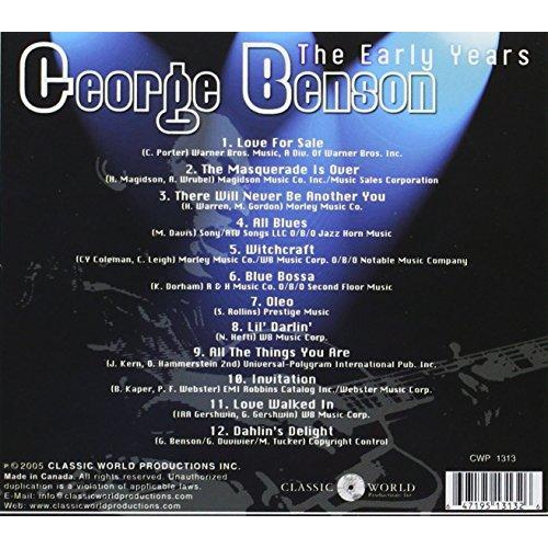 Early Years [Audio CD] Benson, George