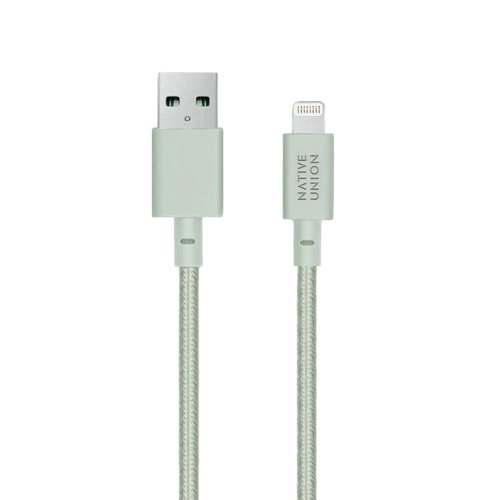 Native Union Night Charge/Sync Lightning Cable with Weighted Knot 10ft Sage Charge/Sync Cables NCABLELGRNNP