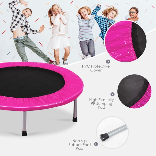 Costway 38'' Rebounder Trampoline Adults and Kids Exercise Workout w/Padding & Springs