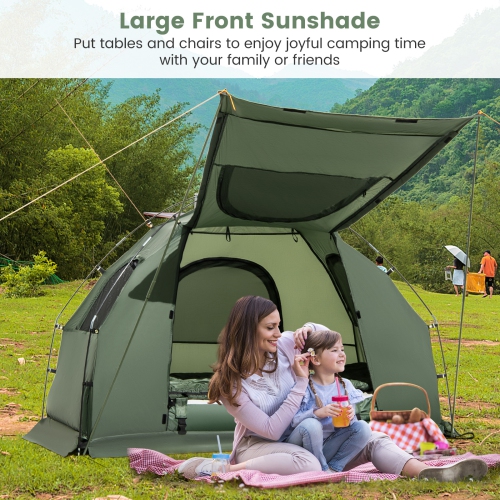 Goplus 1-Person Compact Portable Pop-Up Tent/Camping Cot w/ Air Mattress & Sleeping Bag